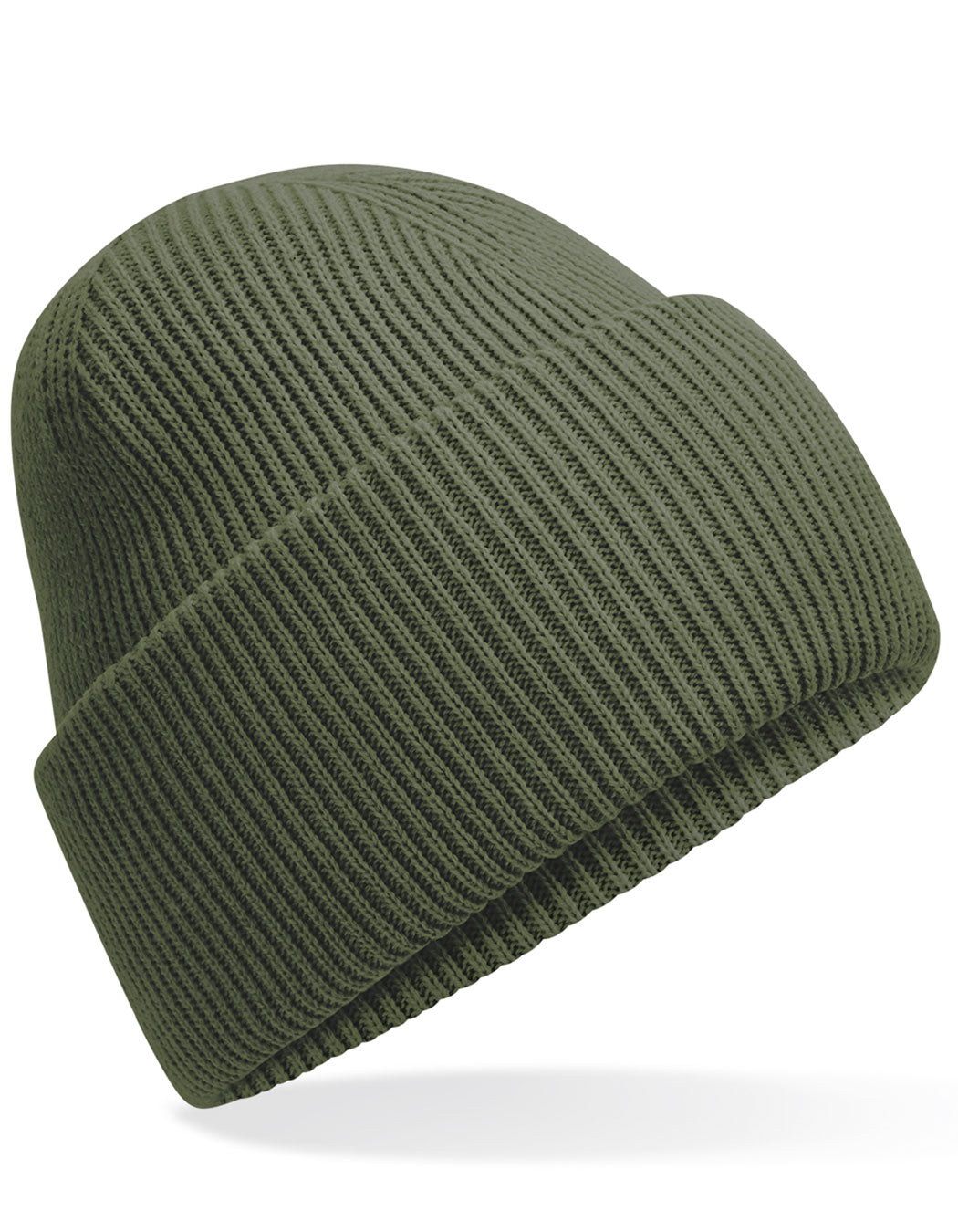 Classic Engineered Deep Cuffed Beanie in Olive Green, Größe One Size