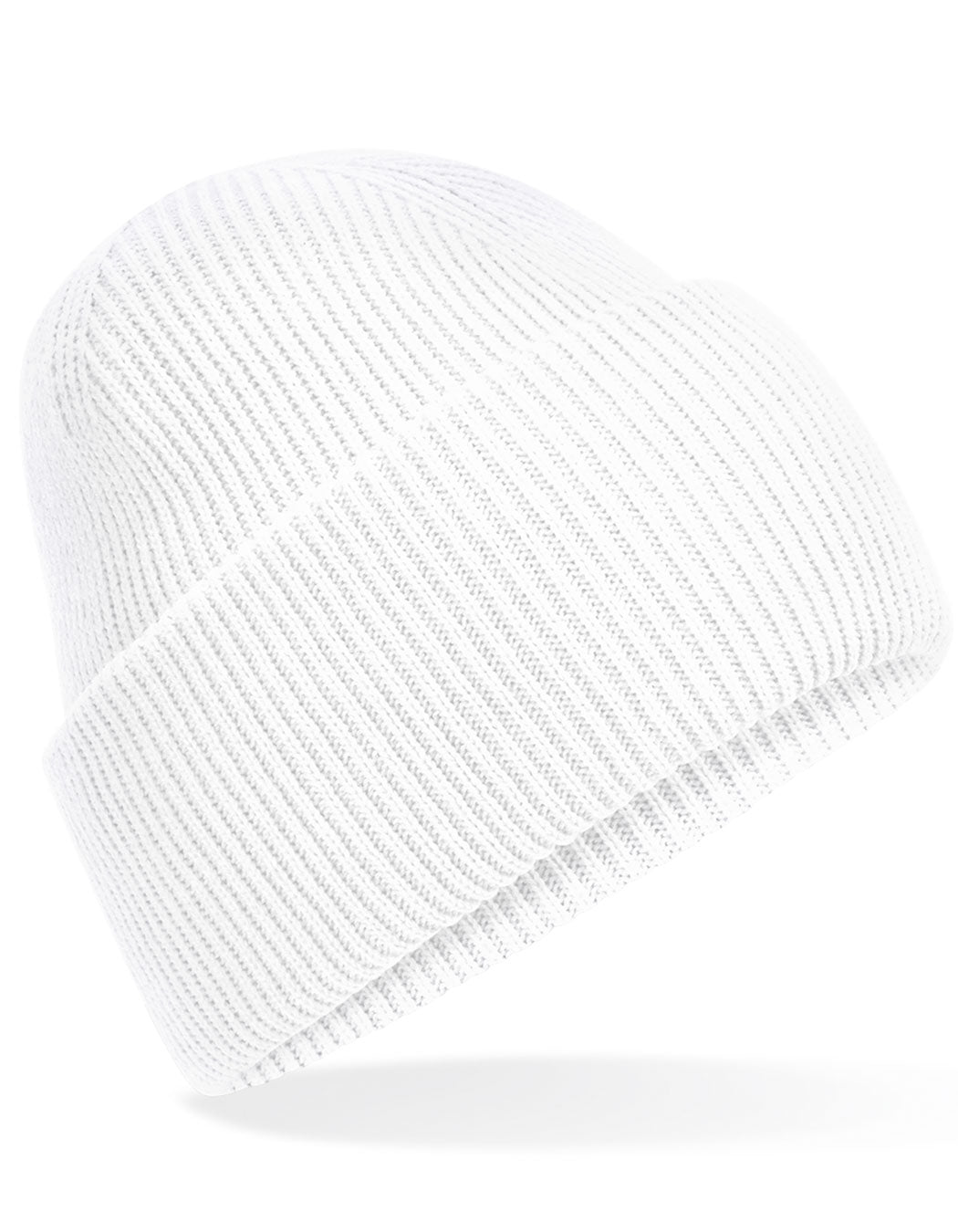 Classic Engineered Deep Cuffed Beanie in White, Größe One Size