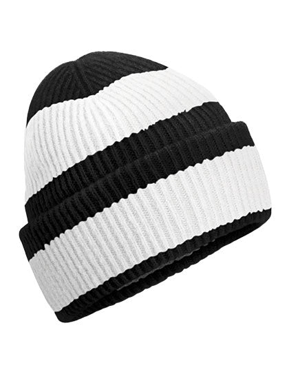 Colour Block Beanie in Black, Größe One Size