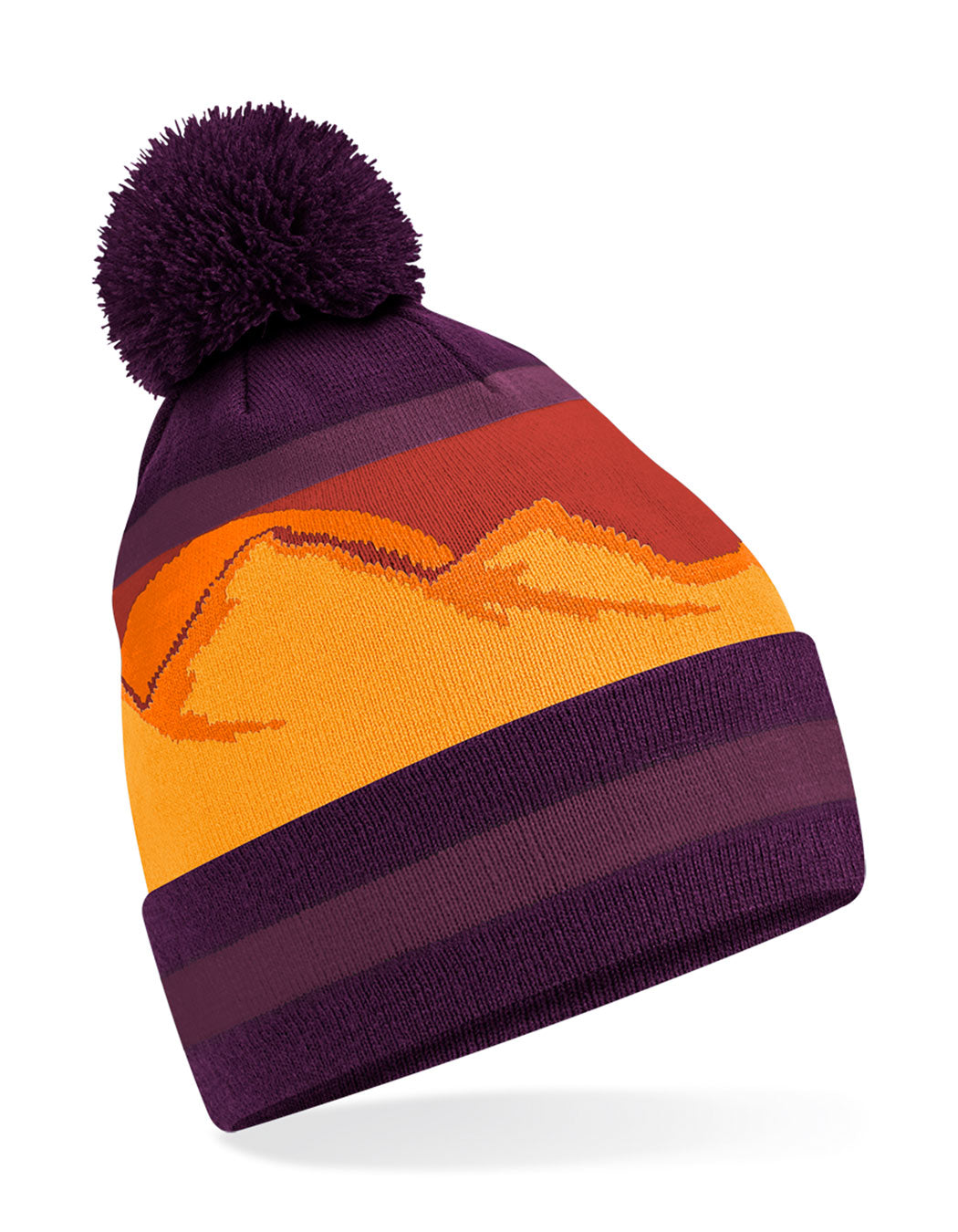 Mountain Peaks Pom Pom Beanie in Desert Peaks, Größe One Size