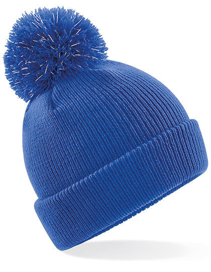 Junior Reflective Bobble Beanie in Bright Royal, Größe One Size