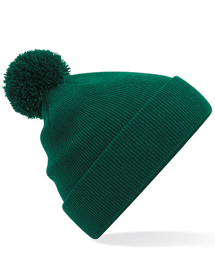 Junior Original Pom Pom Beanie in Bottle Green, Größe One Size