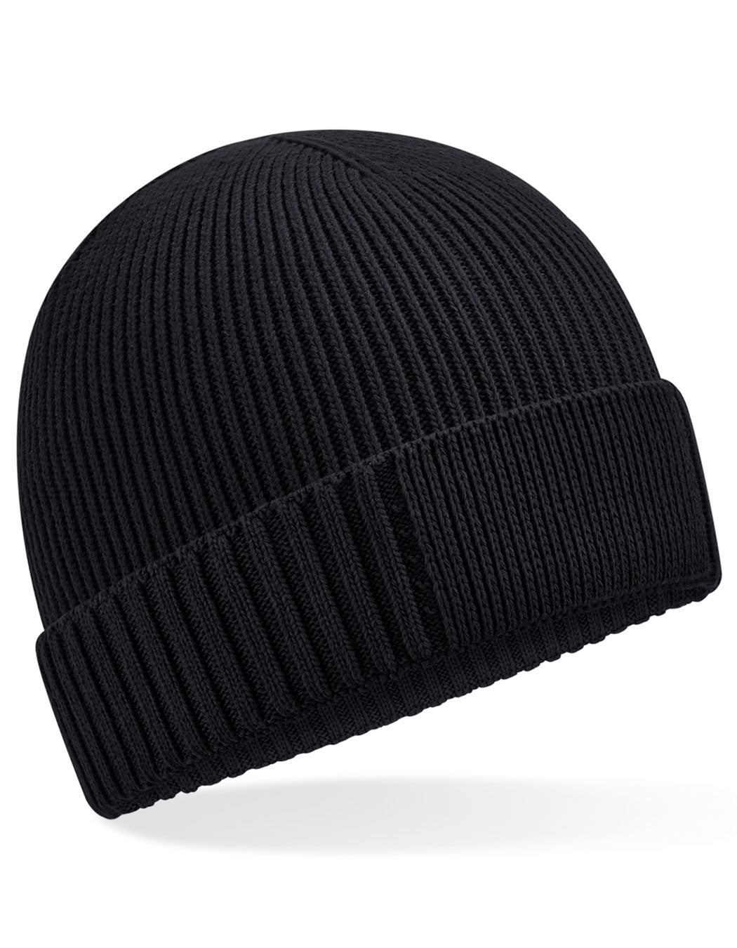 Organic Cotton Engineered Patch Beanie in Black, Größe One Size