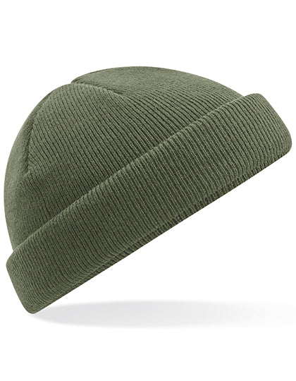 Recycled Mini Fisherman Beanie in Olive Green, Größe One Size