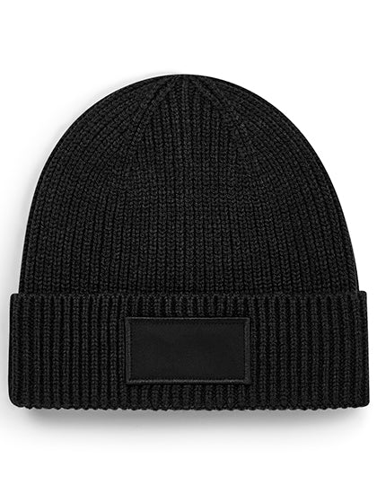 Fashion Patch Beanie in Black, Größe One Size