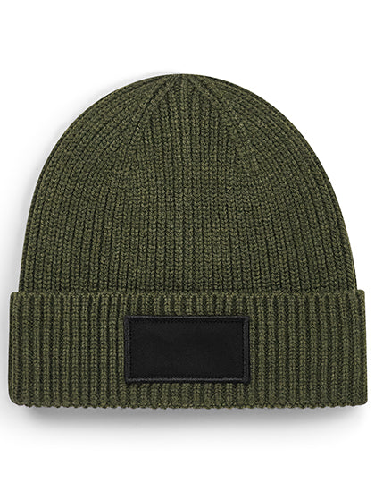 Fashion Patch Beanie in Military Green, Größe One Size