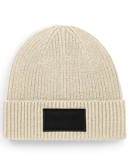 Fashion Patch Beanie in Oatmeal, Größe One Size