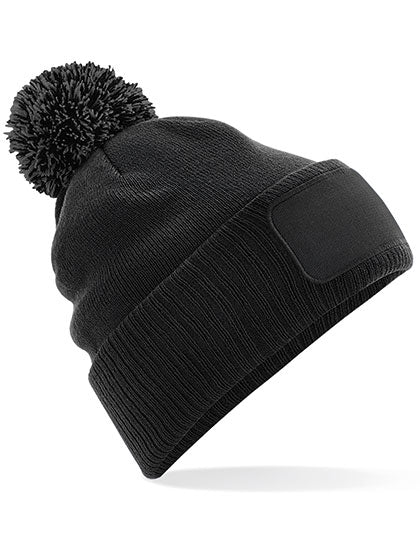 Snowstar® Patch Beanie in Black, Größe One Size