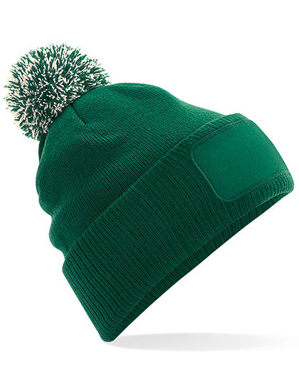 Snowstar® Patch Beanie in Bottle Green, Größe One Size