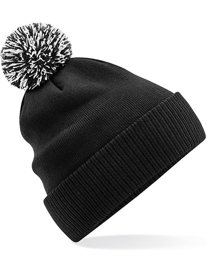 Recycled Snowstar® Beanie in Black, Größe One Size