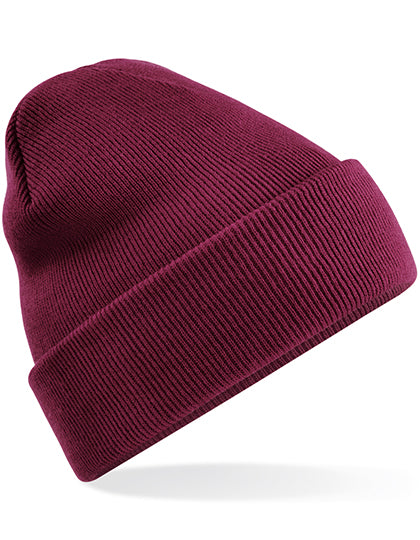 Recycled Original Cuffed Beanie in Burgundy, Größe One Size
