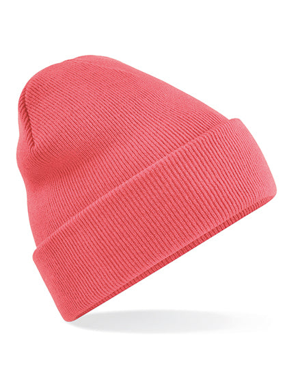 Original Cuffed Beanie in Coral, Größe One Size