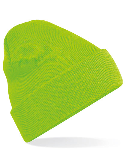 Original Cuffed Beanie in Fluorescent Green, Größe One Size