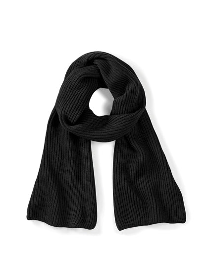 Metro Knitted Scarf in Black, Größe 170 x 20 cm
