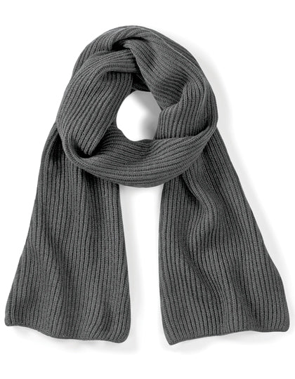 Metro Knitted Scarf in Smoke Grey, Größe 170 x 20 cm