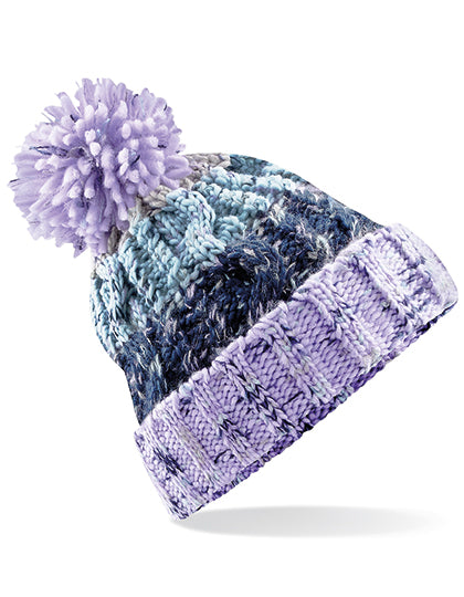 Corkscrew Pom Pom Beanie in Lavender Fizz, Größe One Size