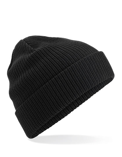 Organic Cotton Beanie in Black, Größe One Size