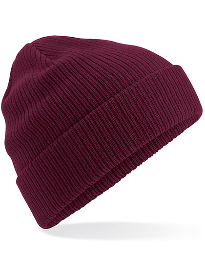 Organic Cotton Beanie in Burgundy, Größe One Size
