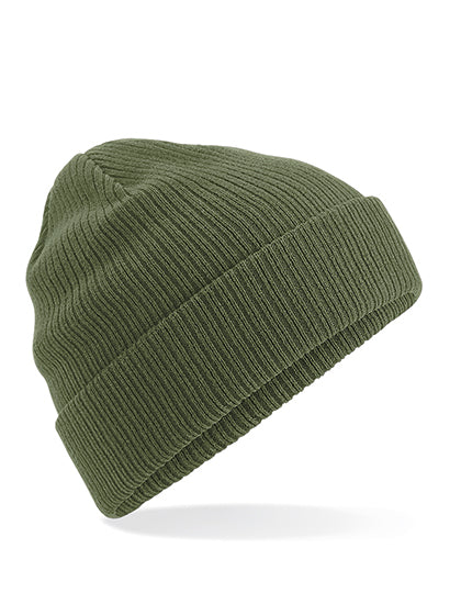 Organic Cotton Beanie in Olive Green, Größe One Size