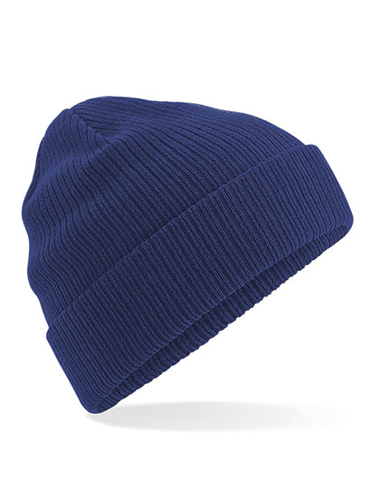 Organic Cotton Beanie in Oxford Navy, Größe One Size