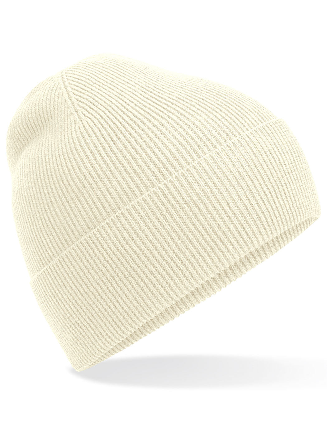 Organic Cotton Fine Knit Beanie in Sand, Größe One Size