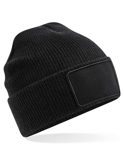 Removable Patch Thinsulate™ Beanie in Black, Größe One Size
