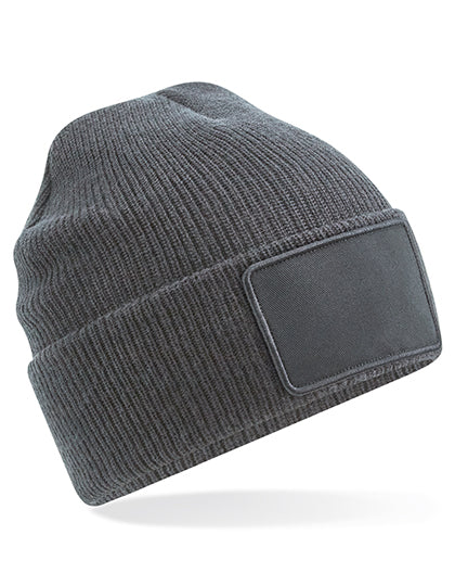 Removable Patch Thinsulate™ Beanie in Graphite Grey, Größe One Size