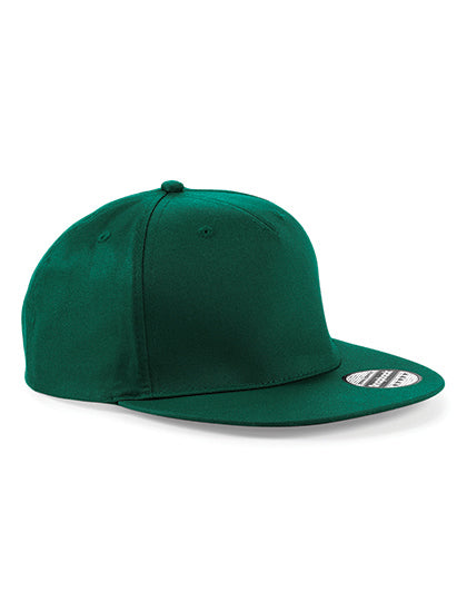 5 Panel Snapback Rapper Cap in Bottle Green, Größe One Size