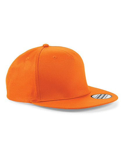 5 Panel Snapback Rapper Cap in Orange, Größe One Size