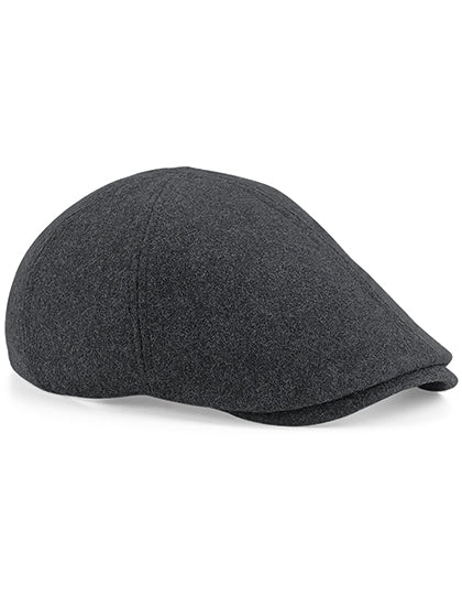 Melton Wool Ivy Cap in Charcoal Marl, Größe One Size