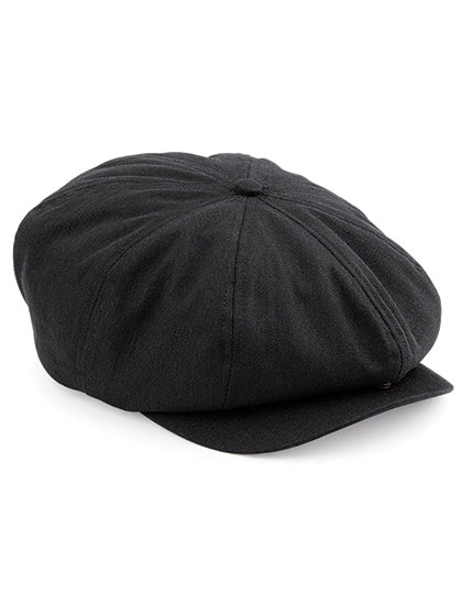 Newsboy Cap in Black, Größe L/XL