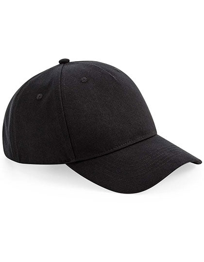 Organic Cotton 5 Panel Cap in Black, Größe One Size