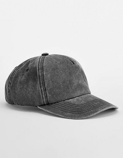 Relaxed 5 Panel Vintage Cap in Vintage Black, Größe One Size