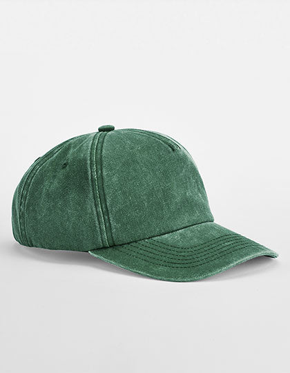Relaxed 5 Panel Vintage Cap in Vintage Bottle Green, Größe One Size
