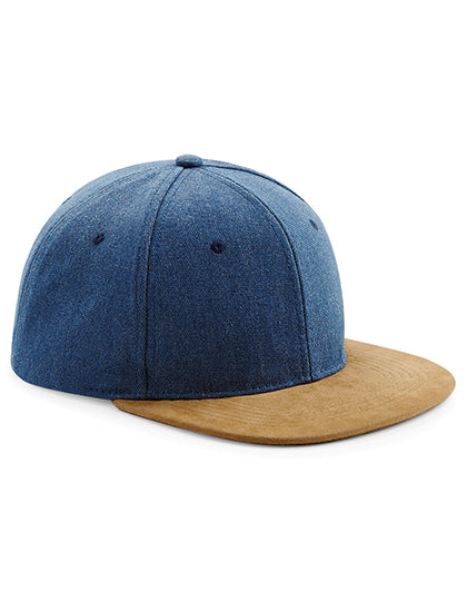 Suede Peak Snapback in Denim Blue, Größe One Size