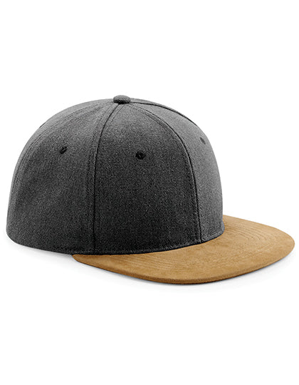 Suede Peak Snapback in Vintage Black, Größe One Size