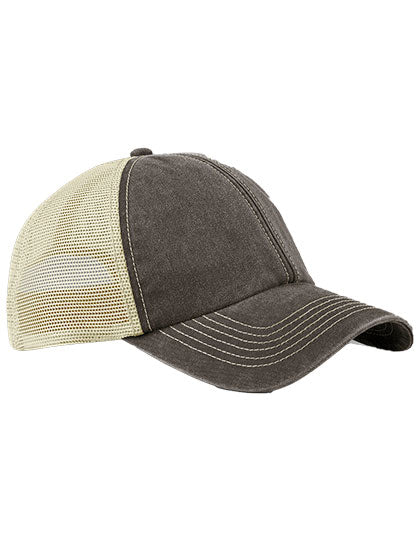 6 Panel Vintage Trucker in Vintage Brown, Größe One Size
