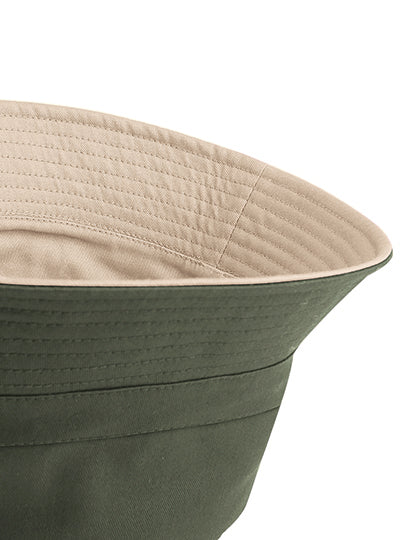Reversible Bucket Hat in Olive Green, Größe L/XL