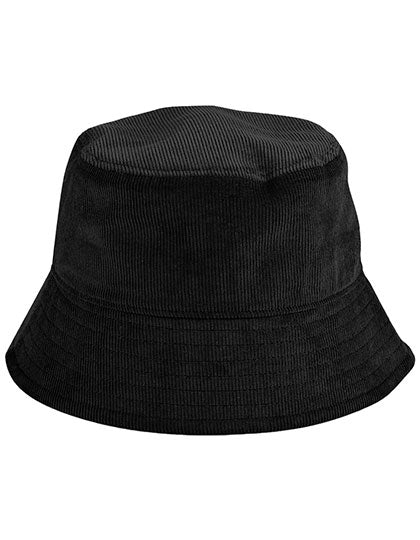 EarthAware® Organic Cord Bucket Hat in Black, Größe L/XL