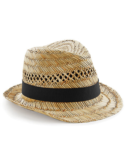 Straw Summer Trilby in Natural, Größe L/XL