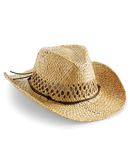Straw Cowboy Hat in Natural, Größe One Size