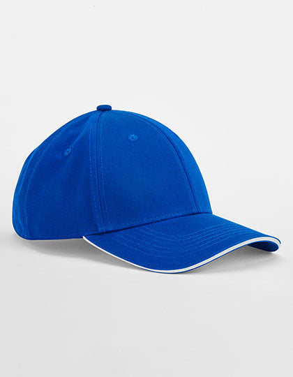 EarthAware® Classic Organic Cotton 6 Panel Cap - Sandwich Peak in Bright Royal, Größe One Size