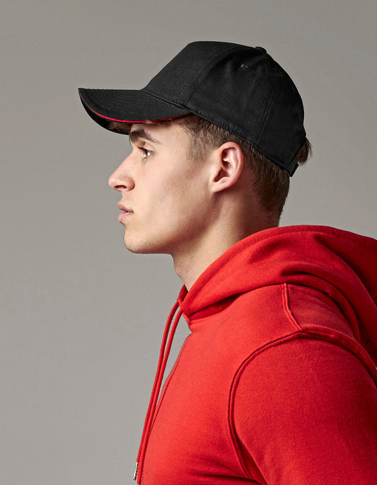 EarthAware® Classic Organic Cotton 5 Panel Cap - Sandwich Peak