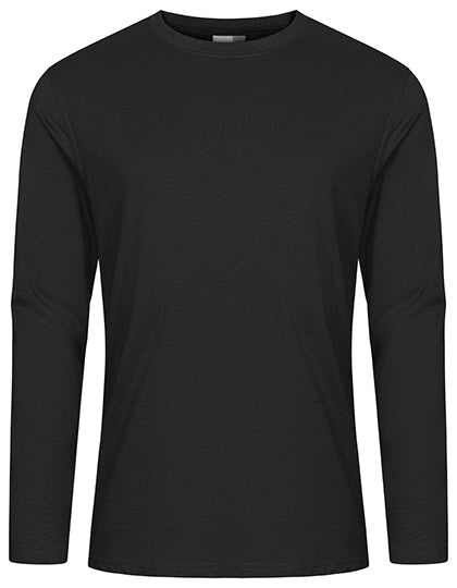 Men´s T-Shirt Long Sleeve in Charcoal (Solid), Größe 5XL