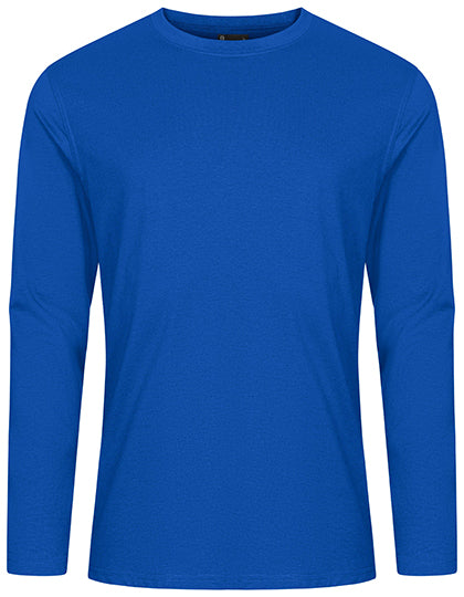 Men´s T-Shirt Long Sleeve in Cobalt Blue, Größe 5XL