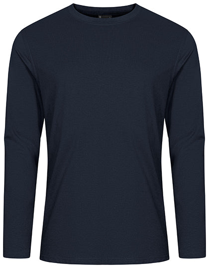 Men´s T-Shirt Long Sleeve in Navy, Größe 5XL