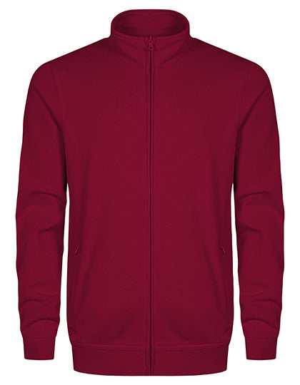Men´s Sweatjacket in Granat, Größe 5XL