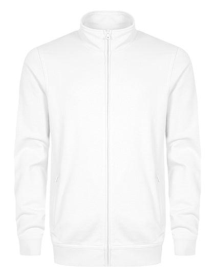 Men´s Sweatjacket in White, Größe 5XL