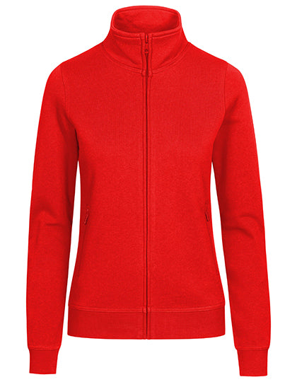 Women´s Sweatjacket in Fire Red, Größe 3XL