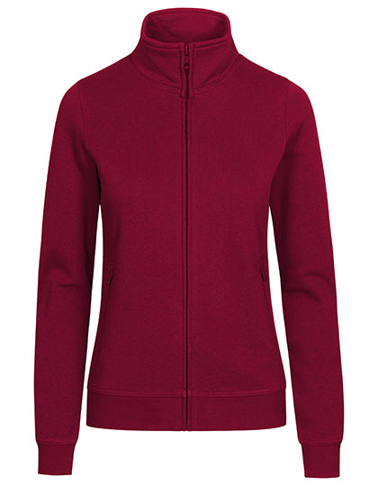 Women´s Sweatjacket in Granat, Größe 3XL